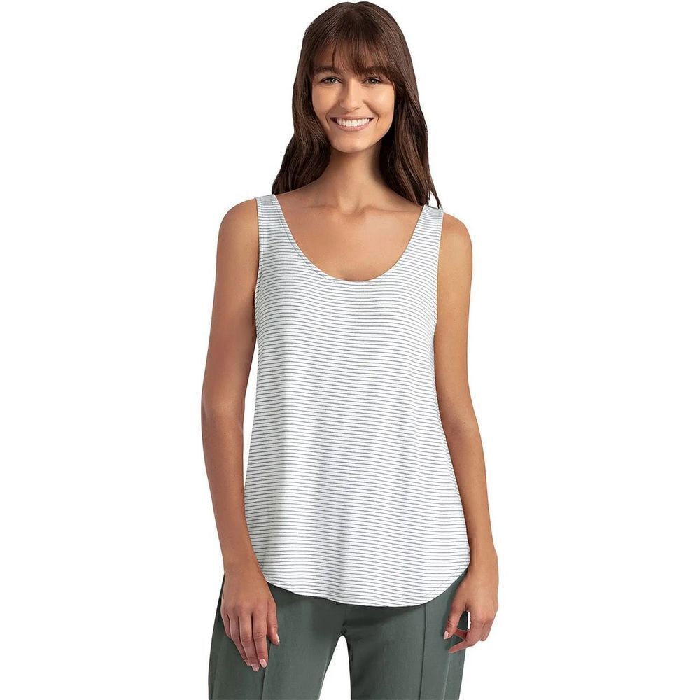 NWT H by Halston Mixed Media Thyme Tank Top M